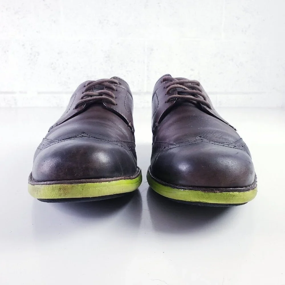 Johnston & Murphy Mens 9.5‎ Brown Leather Holden Wingtip Sneaker Loafer Casual